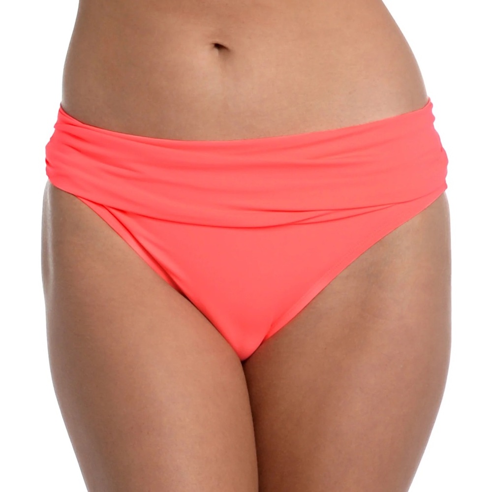 NWT La Blanca | Island Goddess Hipster Swim Bottoms Hot Coral 2